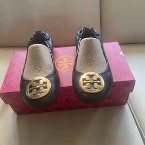 Tory Burch black leather flats size 6 1/2